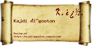 Kajdi Ágoston névjegykártya